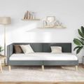 vidaXL Rohový rám postele s čelnou doskou Tmavo šedá 80 cm x 200 cm