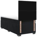 vidaXL Posteľ boxspring s matracom Čierna 90 x 190 cm Zamat