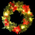 vidaXL Vianočný veniec s LED svetlami zelený 60 cm PVC