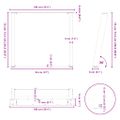vidaXL Nohy k jedálenskému stolu v tvare U, 2 ks, antracitové, 100 x (72-73) cm, oceľ