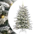 vidaXL Umelý Sklápací Vianočný Stromček Biela 150 cm PE a PVC