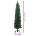 vidaXL Umelý vianočný stromček Zelená 240 cm PVC, oceľ a plast