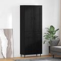 vidaXL Highboard 2 ks Čierny dub 69,5 x 34 x 180 cm Kompozitné drevo