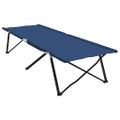 vidaXL Skladacia kempingová posteľ 2 ks Modrá 206 x 76 x 74 cm