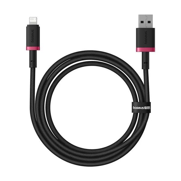 Baseus Rýchlonabíjací kábel Dura USB/Lightning 1m 2.4A červeno čierny
