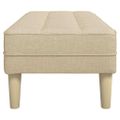 vidaXL lavička s vankúšom Krémová 113 x 57 x 39 cm látka