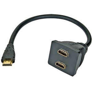 Adapter HDMI rozdvojka M-2x F konektory pasívne Adapter HDMI rozdvojka M - 2x F konektory pasivní