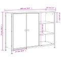 vidaXL Komoda dymový dub 100x33x75 cm kompozitné drevo