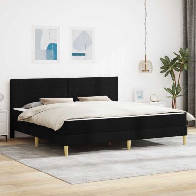 vidaXL Rám postele s matracom Čierny 180 x 200 cm látka