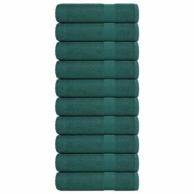 vidaXL Osušky do kúpeľne FROGN 10 ks zelené 100x150 cm 360 g/m²
