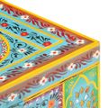 vidaXL Ručne maľovaný úložný box 50x40x40 cm masívne mangovníkové drevo