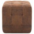 vidaXL Nočné stolíky 2 ks hnedé 30x30x30 cm umelá semišová koža