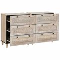 vidaXL Servírovacia skriňa 2 ks 120 x 33,5 x 75 cm mangový masív Biela