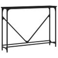 vidaXL Konzolový stolík čierny 102x22,5x75 cm kompozitné drevo