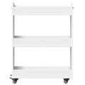 vidaXL Skrinka s kolieskami biela 60x22x79 cm kompozitné drevo
