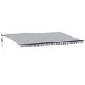 vidaXL Automaticky zaťahovacia markíza antracit a biela 600x350 cm