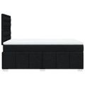 vidaXL Boxspring posteľ s matracom čierna 120x190 cm látka