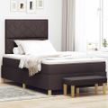 vidaXL Posteľ s pružinovým rámom Tmavo hnedá 200 x 120 cm látka