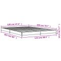 vidaXL Posteľný rám hnedý dub 120x200 cm kompozitné drevo a kov