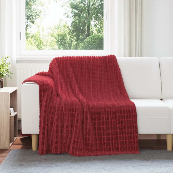 vidaXL Prikrývky na hodenie 6 pcs Bordeaux červená 200 x 150 cm Flís