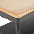 vidaXL Konferenčný stolík, čierno hnedý 87,5x42x44cm, borovicový masív