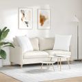 vidaXL Vankúše na pohovku 2 ks látka Biela 80 x 80 cm