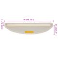 vidaXL Schodové rohože 5 ks 56x17x3 cm biele polkruhové