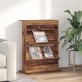 vidaXL Regál na časopisy Staré drevo 70 x 41 x 96 cm Kompozitné drevo