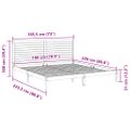 vidaXL Extra dlhá posteľ bez matraca biela 180x220 cm masívne drevo