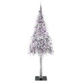 vidaXL Vianočný stromček s 300 LED-i Biela 210 cm PE a oceľ