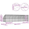 vidaXL Psí kennel 4 ks Strieborná 8 x 2 x 2 m Pozinkovaná oceľ