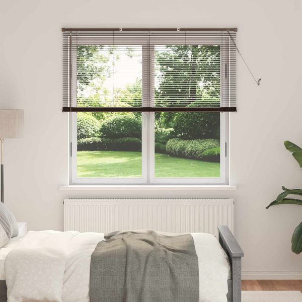 vidaXL Žalúzia Tmavohnedá s Vzorom 150 x 150 cm 25 mm PVC