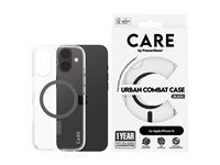 Zadný kryt pre mobilný telefón - kompatibilita s MagSafe - oleofóbny povrch, termoplastický polyuretán (TPU), polykarbonát (PC) - čierna, priehľadná - pre Apple iPhone 16