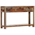 vidaXL Konzolový stolík s 3 zásuvkami 120x30x75 cm akáciaový masív
