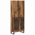 vidaXL Highboard 2 ks Staré drevo 69,5 x 34 x 180 cm