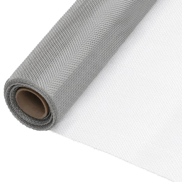vidaXL Sieť proti hmyzu nehrdzavejúca oceľ 112x1000 cm strieborná