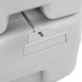 vidaXL Prenosné kempingové WC šedo-biele 20+10 l HDPE