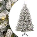 vidaXL Umelý Sklápací Vianočný Stromček 300 LED Zelená a biela 270 cm