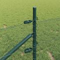 vidaXL Hexagonálny plot s stĺpom 10 x 0,4 m PVC potiahnutá oceľ Zelená