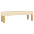 vidaXL Posteľný rám boxspring s matracom krémový 180x200 cm látka