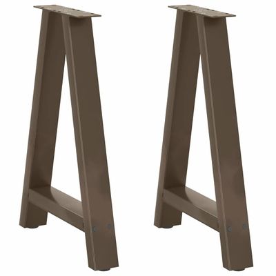 vidaXL Nohy k jedálenskému stolu v tvare A, 2 ks, 60 x (72-73) cm, oceľ