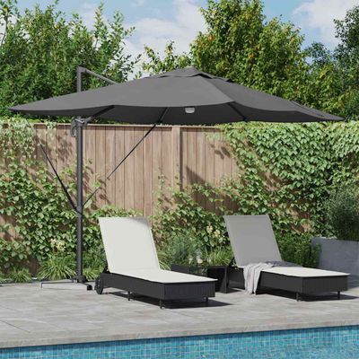 vidaXL Slnečník Antracit 351 x 250 x 253 cm Polyester a hliník