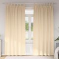 vidaXL Záclony na zatemnenie s krúžkami 2 ks Krémová 245 x 140 cm