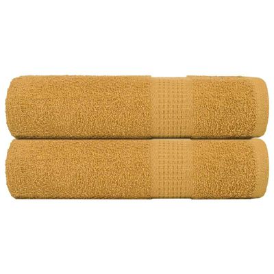 vidaXL Osušky do kúpeľne FROGN 2 ks zlaté 100x150 cm 360 g/m²