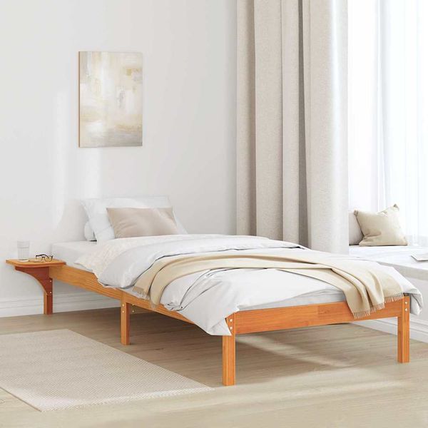vidaXL Rám postele Včelí hnedý 90 x 200 cm Masívne borovicové drevo