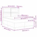 vidaXL Posteľ s pružinovým rámom s matracmi Modrá 140 x 200 cm látka