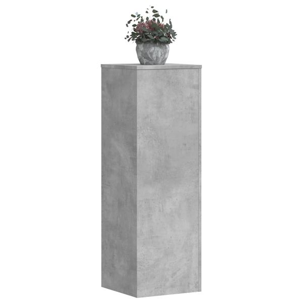 vidaXL Stojany na kvety 2 ks, betónové 33x33x100 cm, kompozitné drevo