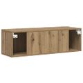 vidaXL Nástenná TV skrinka dub artisan 80x30x30 cm kompozitné drevo