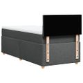 vidaXL Posteľný rám boxsping s matracom tmavosivý 80x200 cm látka