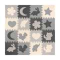 Vzdelávacia podložka pre deti, puzzle REBEL RBY-2250-16 150 x 150 s rámom